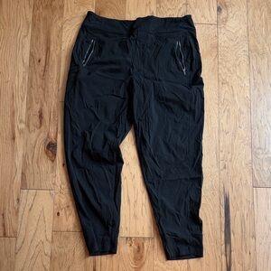 Athleta Jet Black Joggers with Zippered Pockets